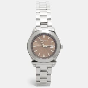 Salvatore Ferragamo Brown Stainless Steel 1898 FF3 Women's Wristwatch 33 mm